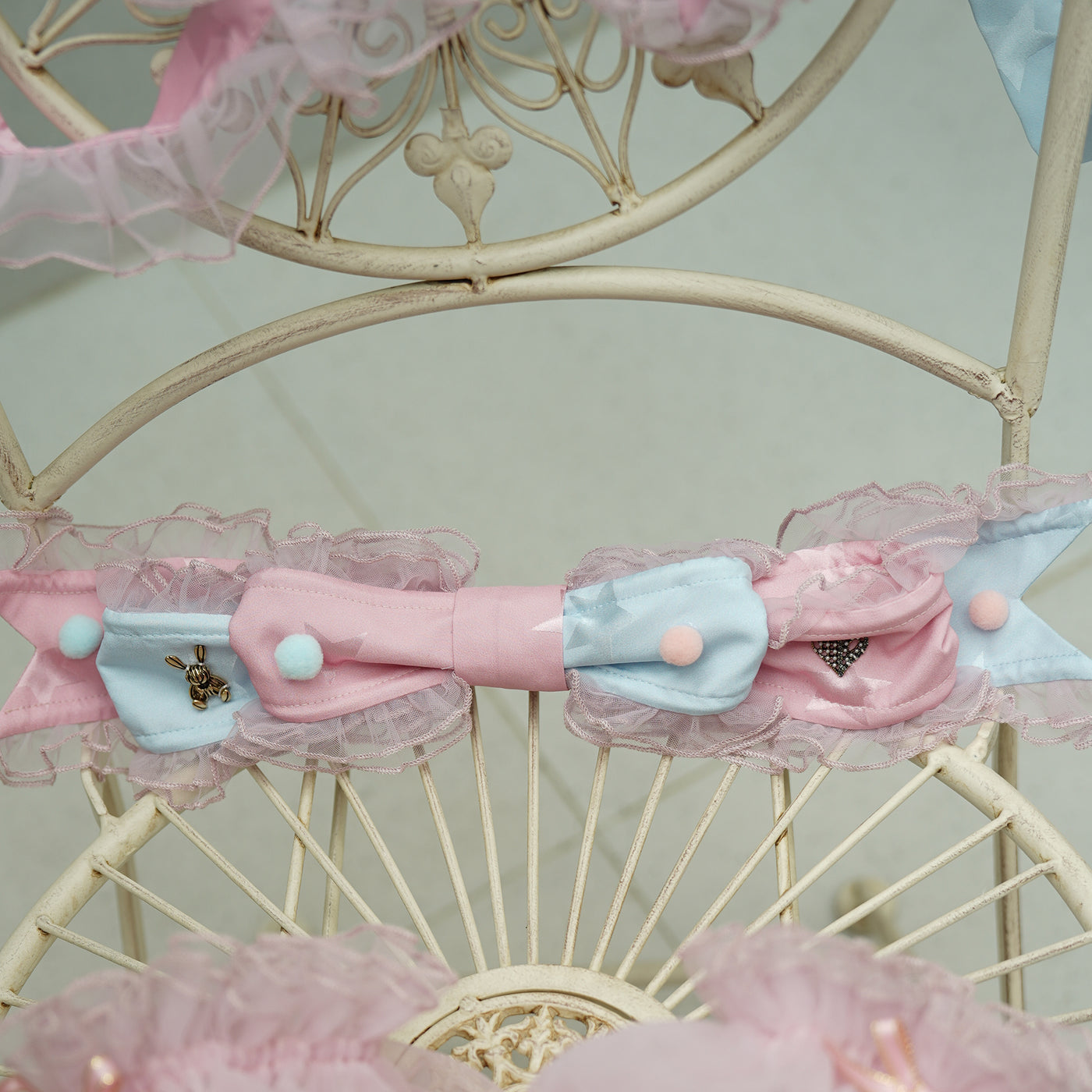 (BFM)Second YangLan~Rotating Tiger~Kawaii Lolita Accessories Circus Theme Pink blue - headband S 