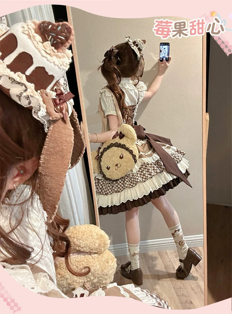 Berry Sweetheart - Sweet Lolita JSK Dress, Four Tiered Hem 44440:808030