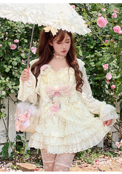 Diamond Honey~Thousand Layer Cream~Sweet Lolita Lace Pumpkin Skirt Bloomer   
