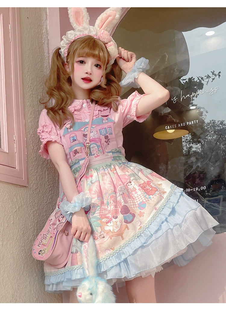 Mewroco - Little Frosty - Kawaii Lolita Summer Blouse Multicolors