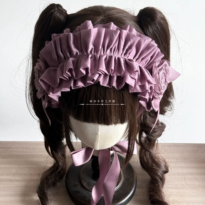 MAID~Elegant Lolita Hairband Bow Multiple Colors BNT