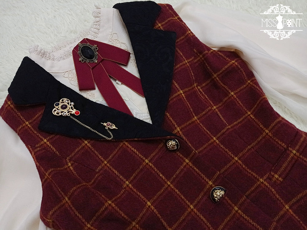(BFM)Miss Point~Rose~Elegant Lolita Pliad Print Vest Customized 32510:385558