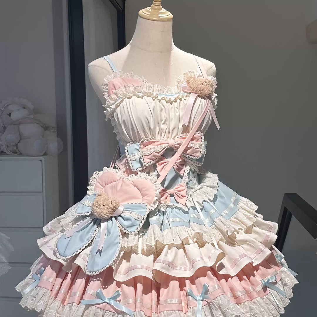 Platycodon House~First Love Bear~Sweet Lolita JSK Dress Idol Lolita Puffy Dress