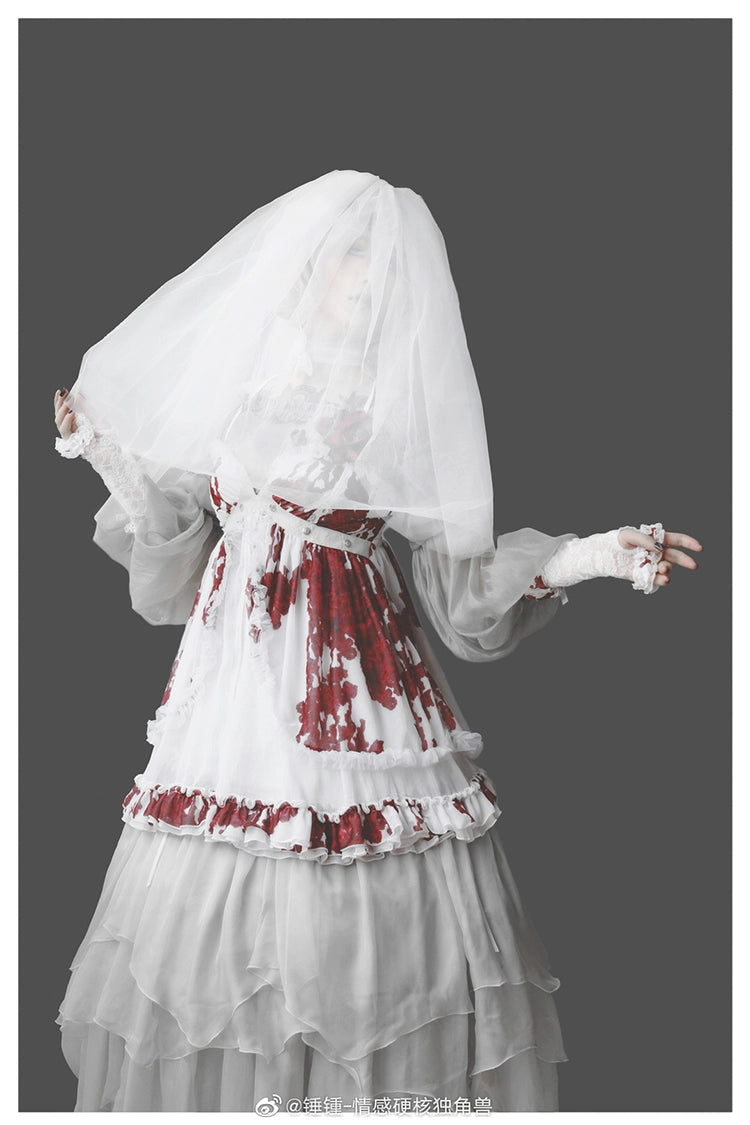Balladeer~Classic Lolita Shirt Puff Sleeves Open Shoulder Blouse 36010:511760