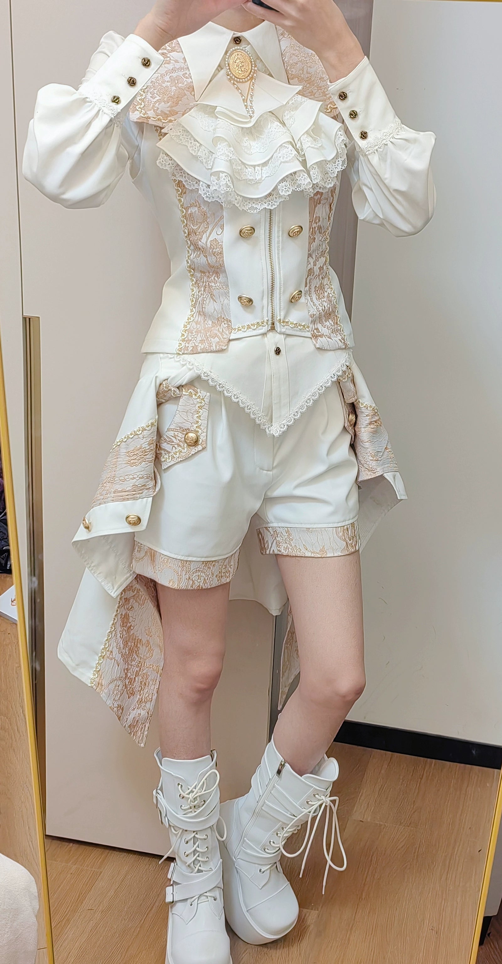Oath of the Chapter - Ouji Lolita Suit Embroidered Prince Vest Shorts Coat 40532:661836