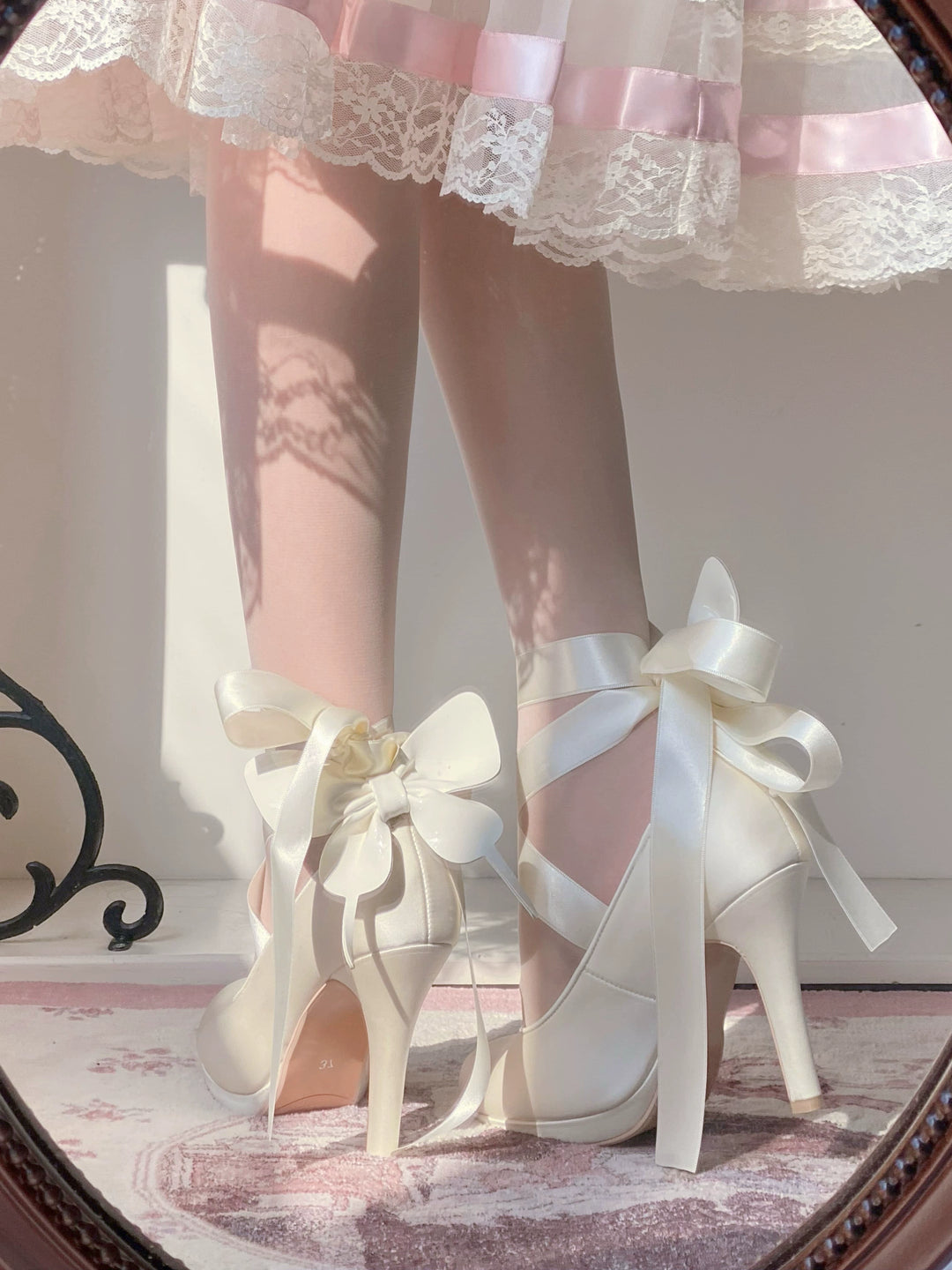 Pure Tea For Dream~Butterfly Specimen~Ballet Style Lolita Shoes Elegant Platform Lolita Heels   