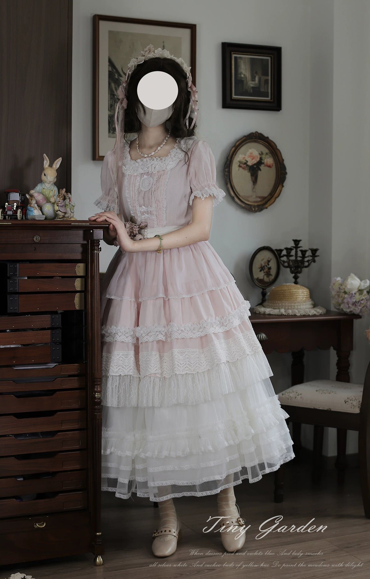 Jardin Garden - Classic Lolita Tulle Underskirt, Tiered Ruffles 45926:868494