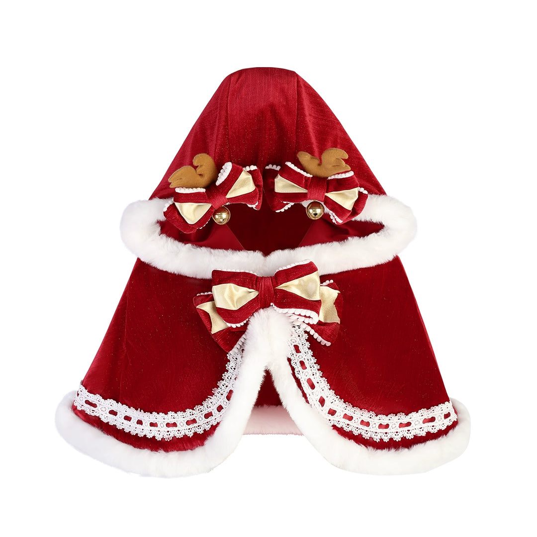 Matutu~Sweet Lolita JSK Suit Christmas Lolita Cape and Dress Cape only S 