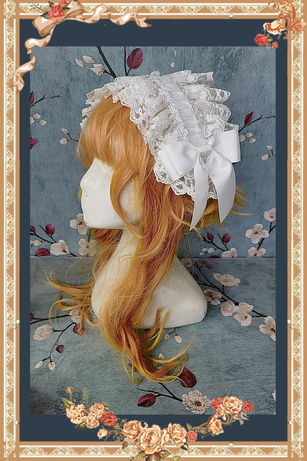 Mirror Doll - Old School Lolita Tiered Hem JSK with Polka Dot Lace 45540:853709