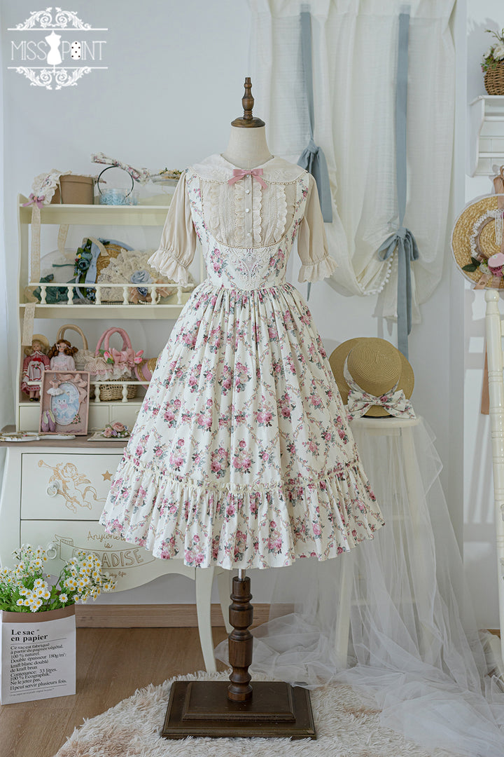 (Buyforme)Miss Point~Happy Summer Elegant Lolita Floral Jumper Skirt   