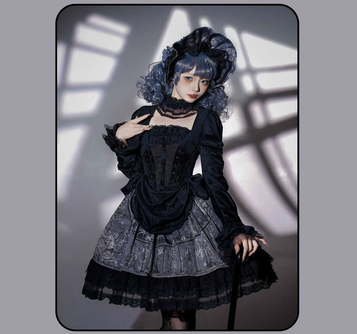 Susin Lolita~Star Disk~Gothic Lolita Dress Elegant OP Dress and Coat