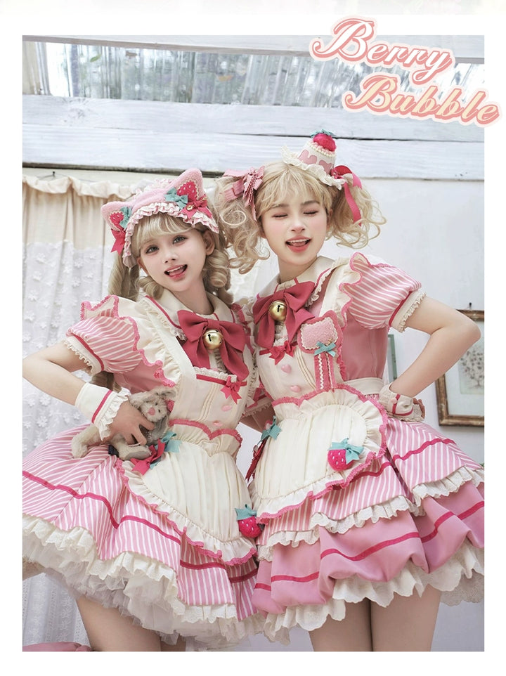 Sakurahime~Berry Bubble~Cute Lolita OP Dress Two Kawaii Styles   