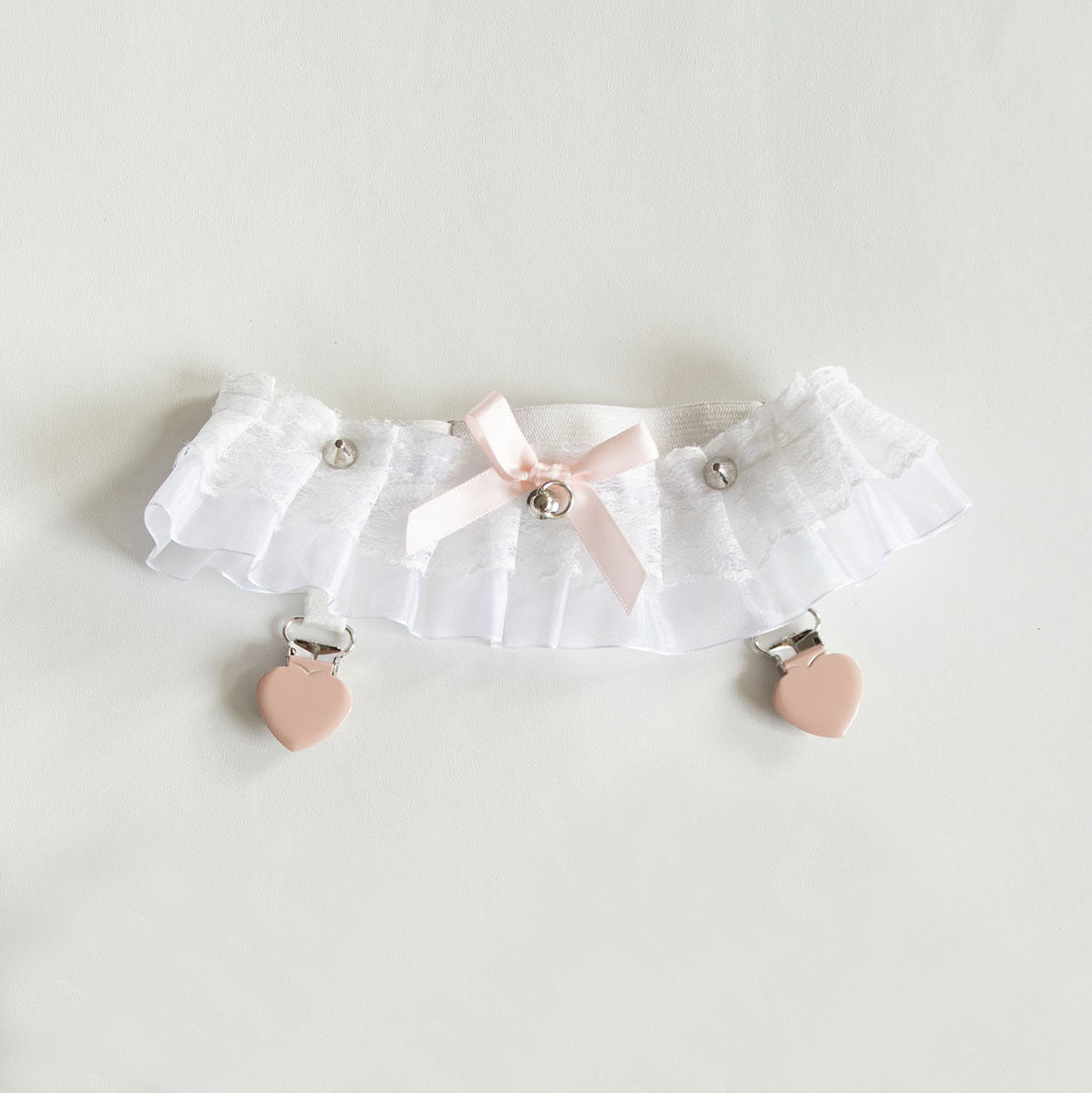 Day Dream - Sweet Lolita Lace Gater Stockings Clips Multicolors white