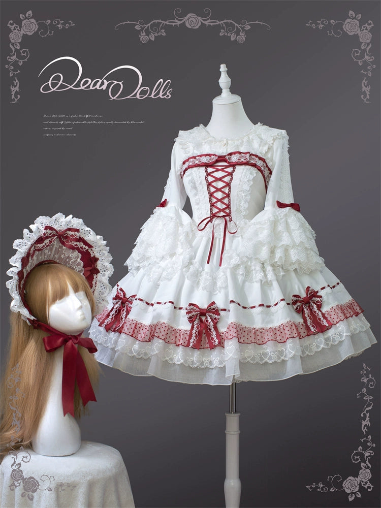 To Alice~Dear dolls~Sweet Lolita JSK Suit Princess Lolita Blouse and BNT