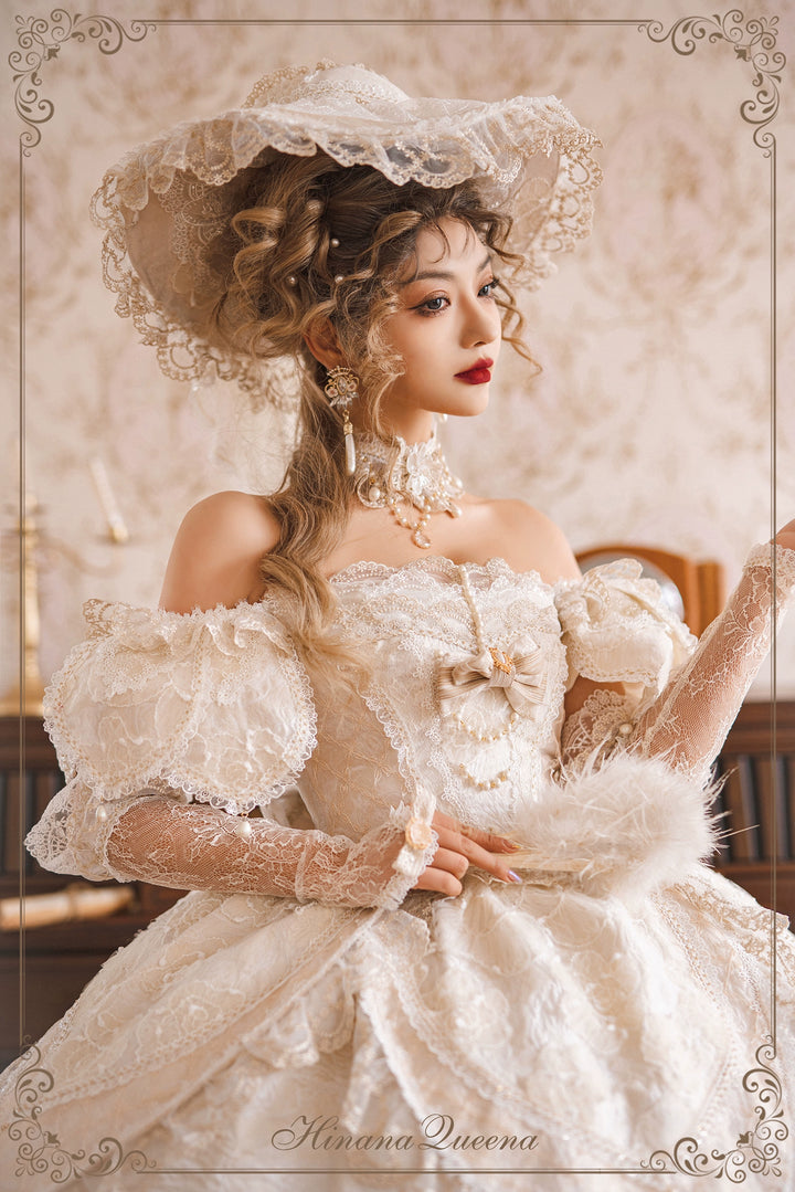 Hinana Queena~With Belle~Bridal Wedding Lolita OP Dress Available for Custom Size 41978:721636