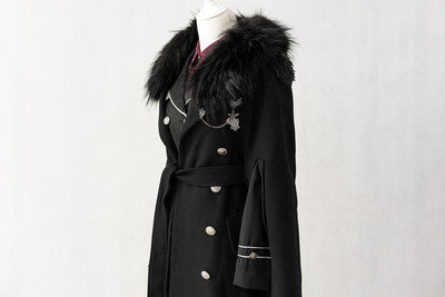 YourHighness~Gothic Lolita Suits Red Black Coat and SK cloak L