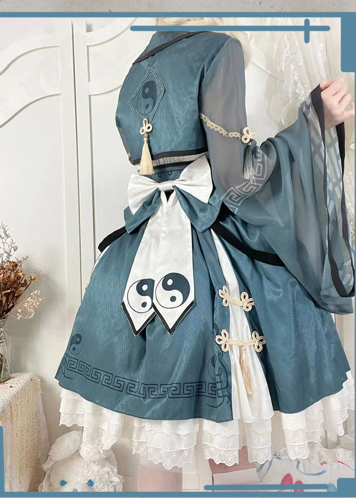 OCELOT~Qi Lolita JSK Suit Chinese Taoism Lolita Dress Set 40644:671778