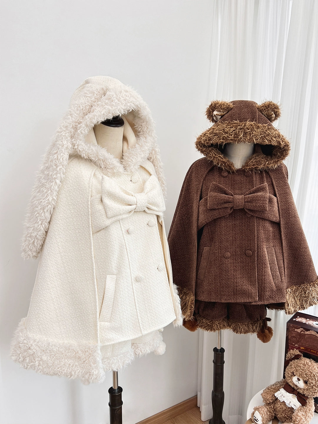 Tan Tuan~Rabbit & Bear~Winter Kawaii Lolita Cape and Shorts