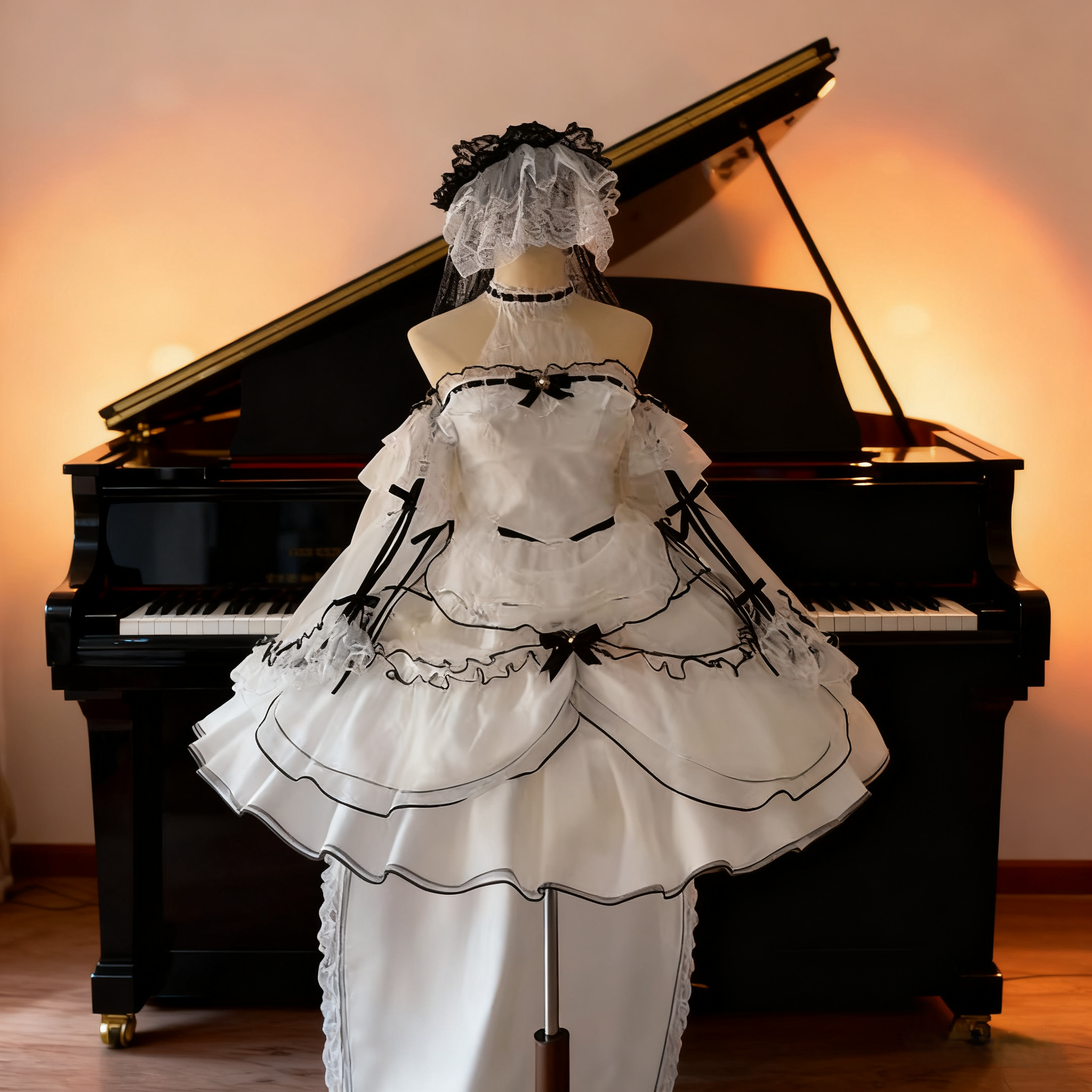 Daydream Whisper - Layered Poem - Wedding Sweet Plus Size Lolita JSK Dress Set (2XL 3XL 4XL L M S XL) 44159:797487