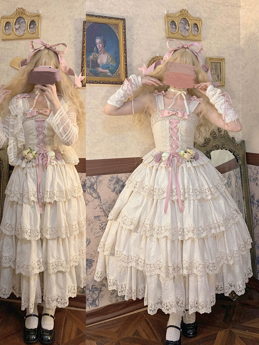 Miss Point - Forest Waltz - Classic Lolita Blouse & Multi-Tiered Ruffles SK 44233:800083