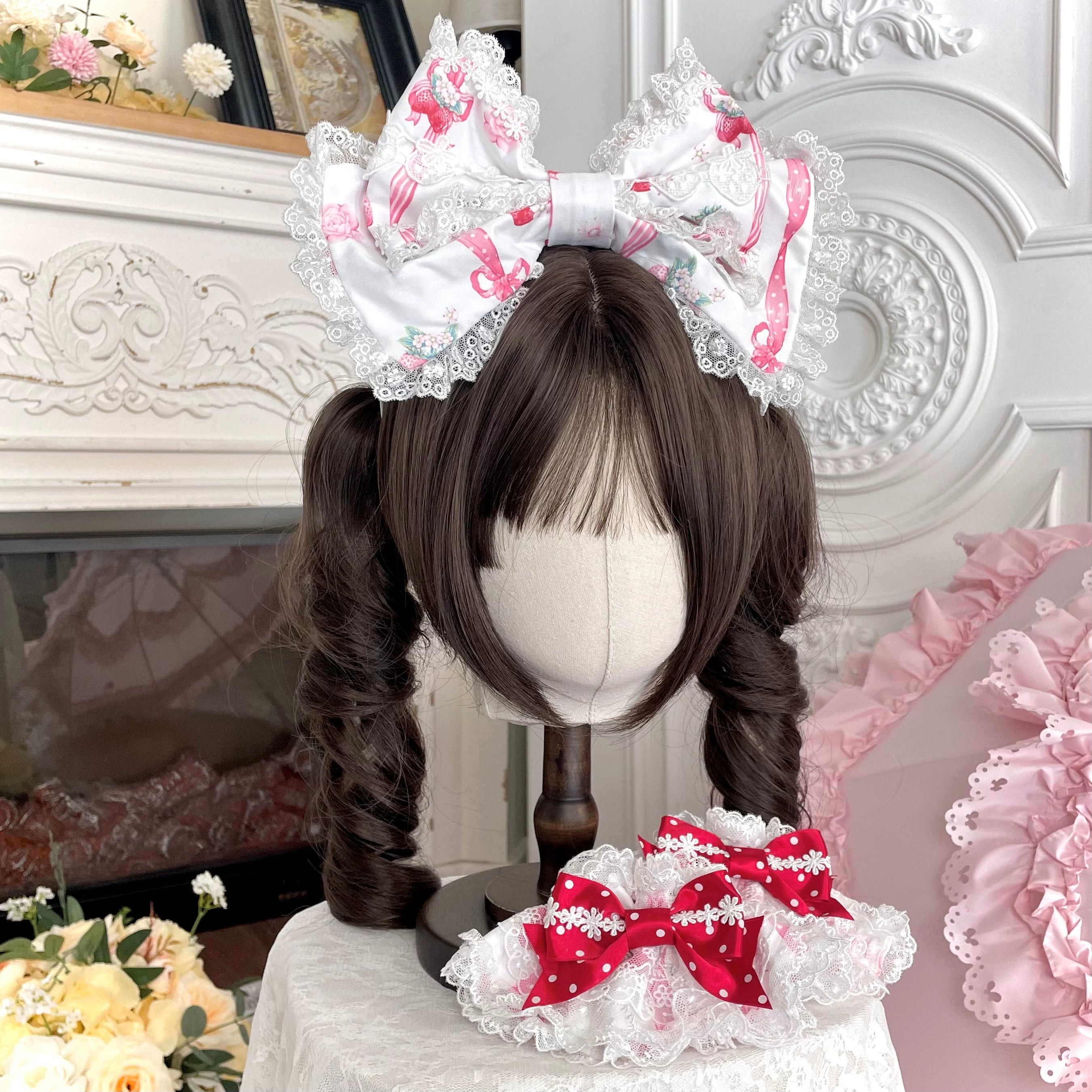 Deer Strawberry Garden - Old School Lolita Deer & Strawberry Printed JSK Dress 45681:860535