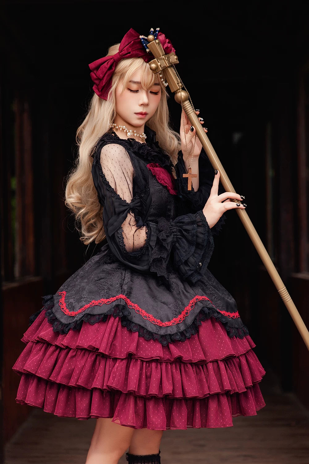 Pearl Box - Classic Lolita JSK, Bustle Back Hem 44506:811395