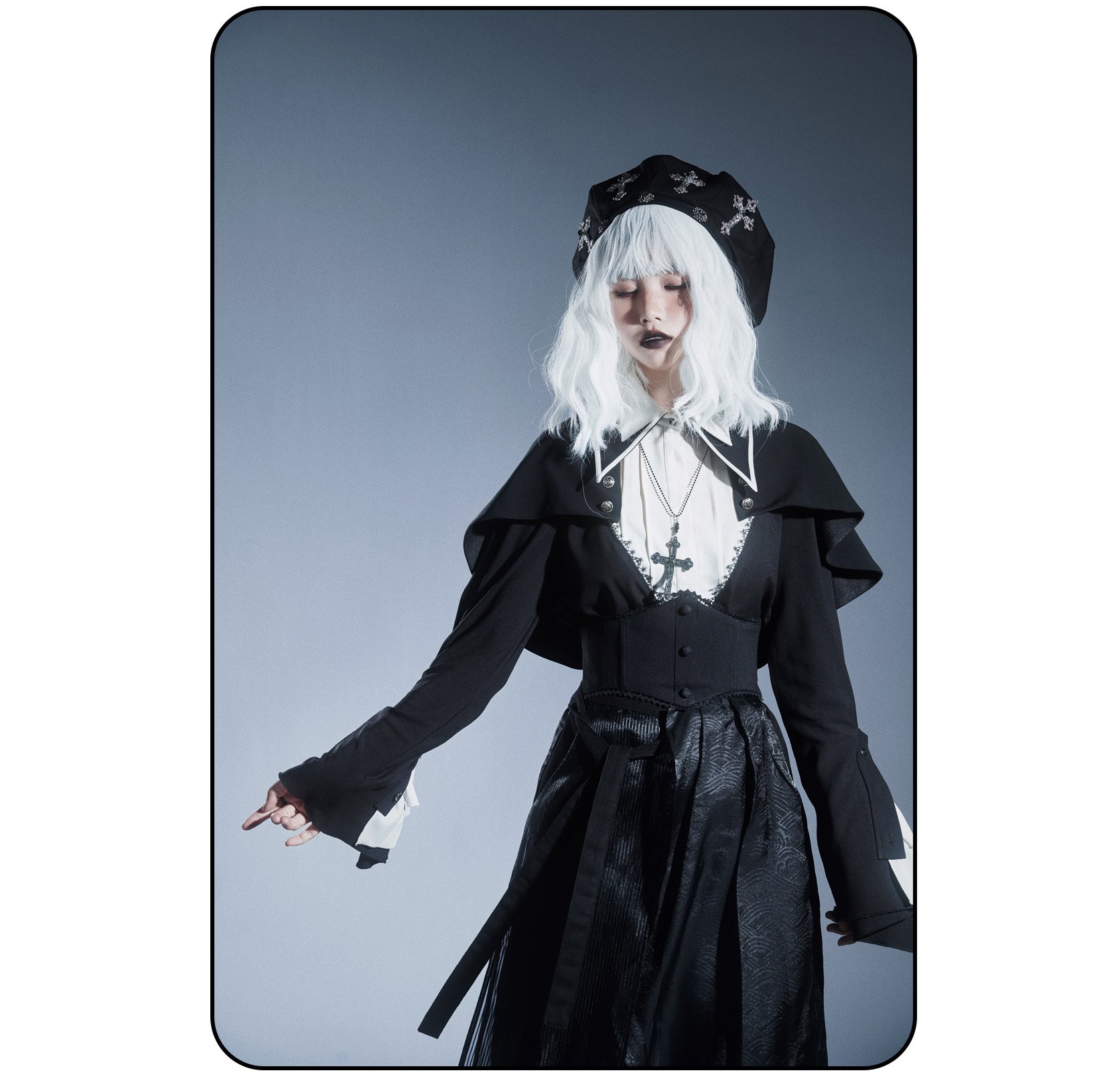 Susin Lolita~Cross Praise~Nun Style Gothic Lolita Dress and Blouse 12878:182254