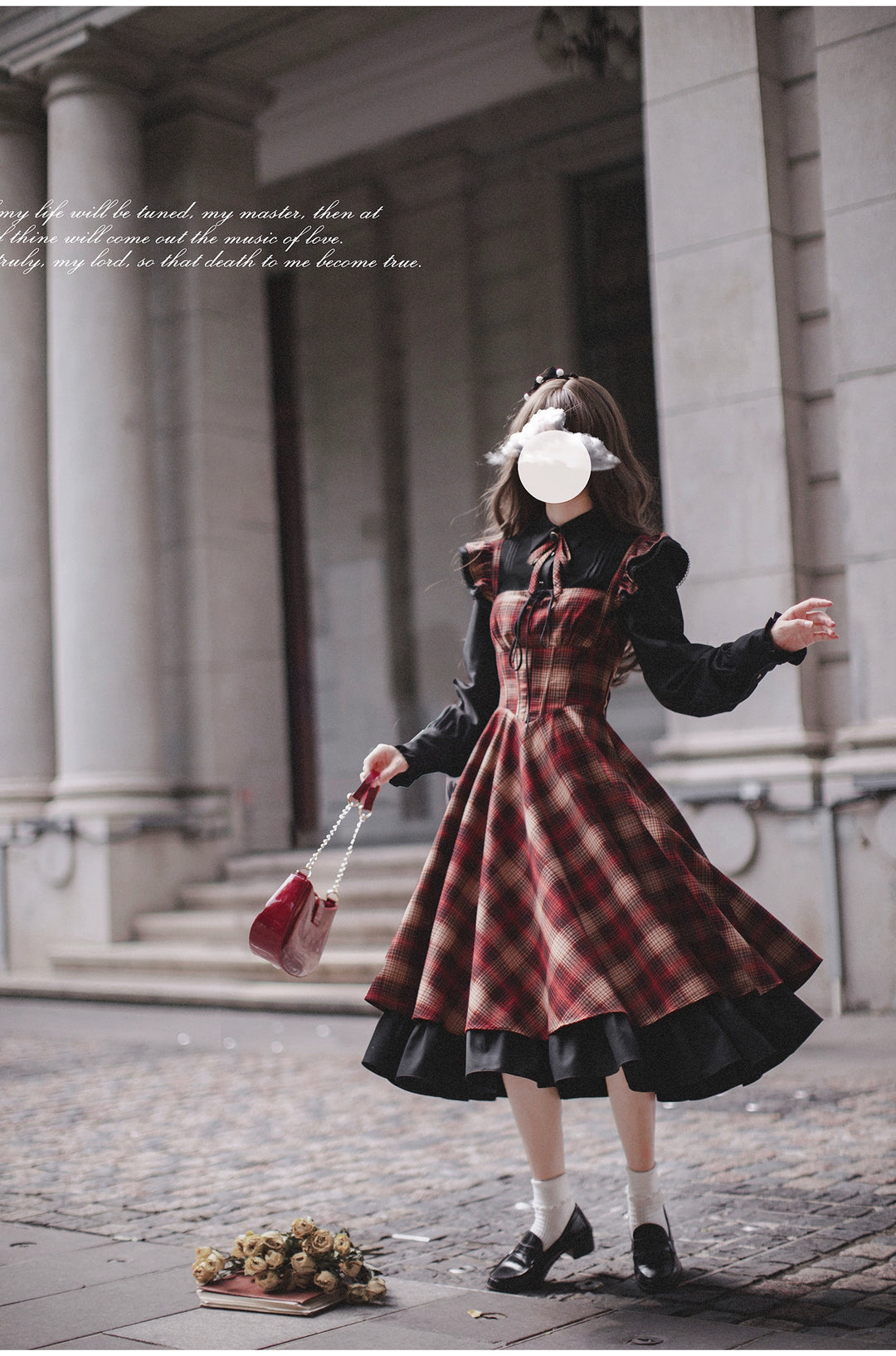 HuTaoMuJK~Madeleine~Classic Lolita JSK Suit Black Lolita Blouse and Coat