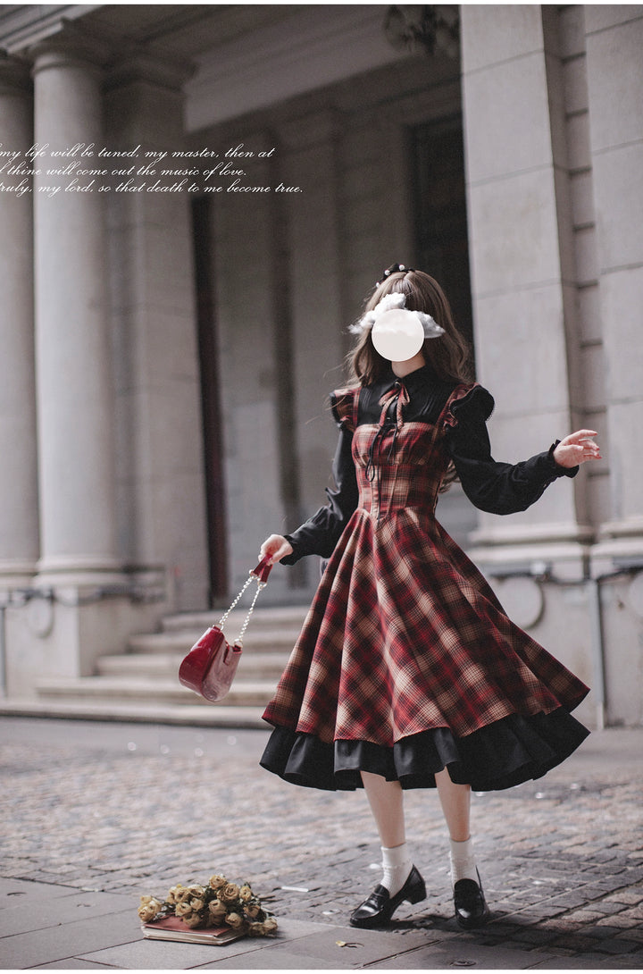 HuTaoMuJK~Madeleine~Classic Lolita JSK Suit Black Lolita Blouse and Coat 40594:668318