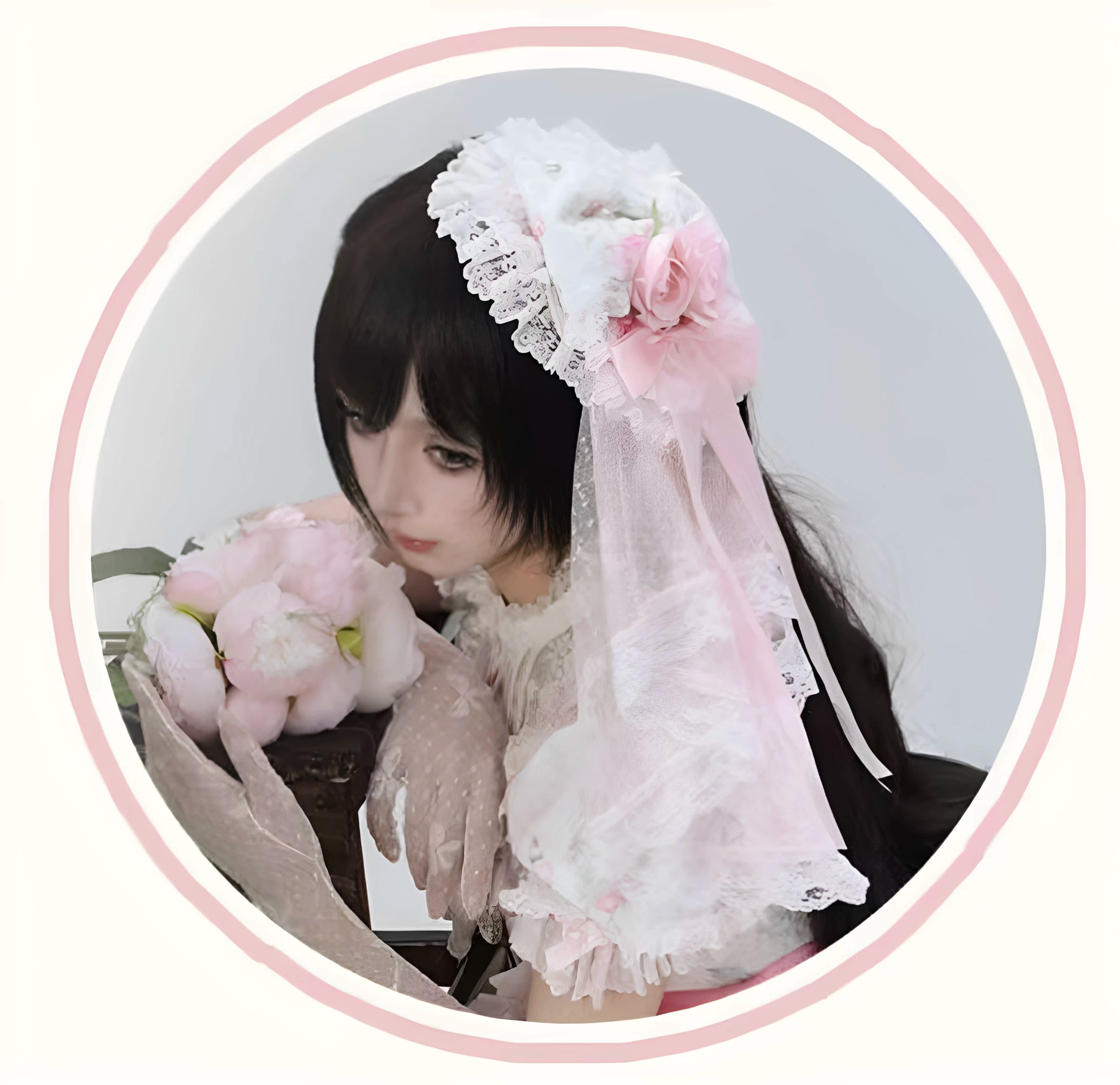 Eternal Vow - Old School Lolita Jacquard OP, Floral and Butterfly Print (L M S XL XS) 45830:865742
