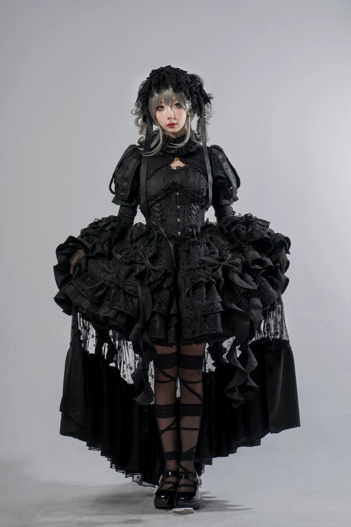 Smoothy~Caliburn~Gothic Lolita JSK Dress with Bolero with Detachable Sleeves