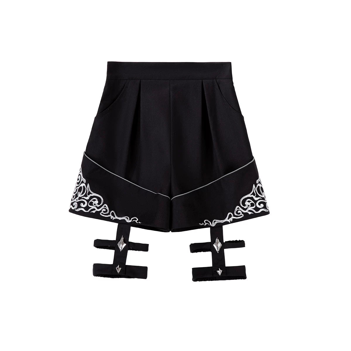 Oathbound Sword - Embroidery Ouji Lolita Set, High-Low Hem Coat (Shorts / L M S XL) 44438:808445