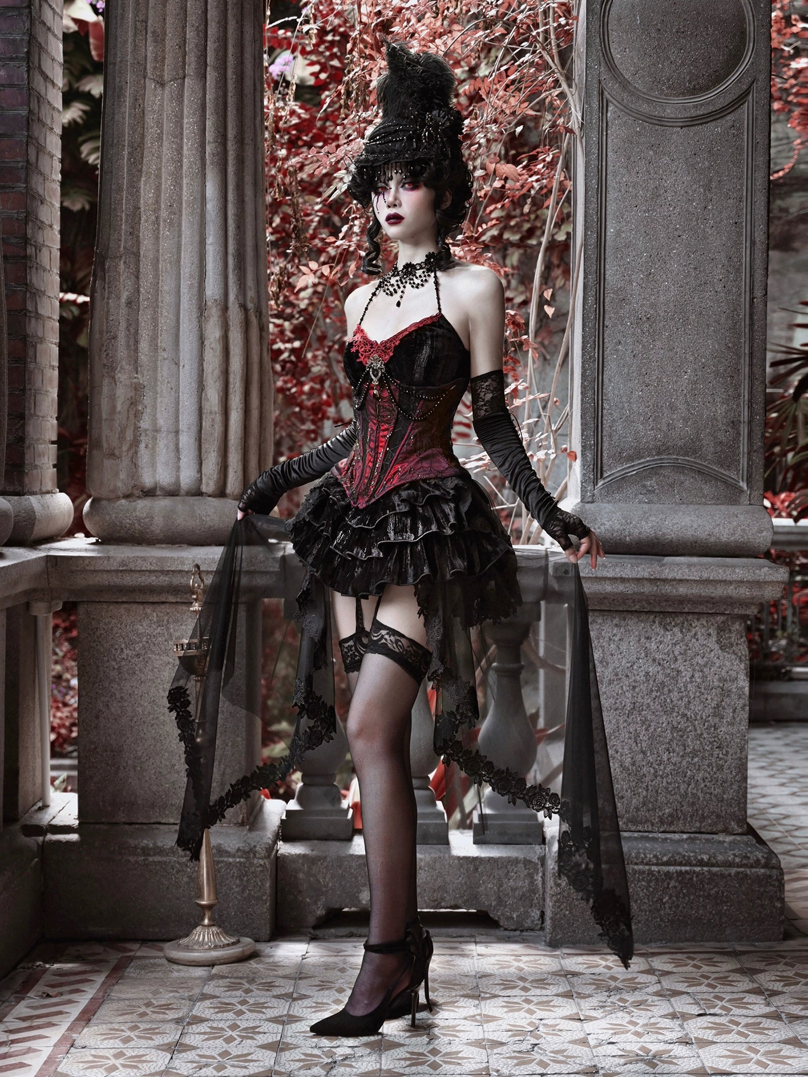 Blood Supply - Duchess - Velvet Gothic Lolita Dress, Corset & Skirt