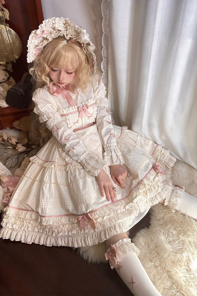 Seventh Puppet~Cream Waffle~Sweet Lolita Doll Sense Dress   