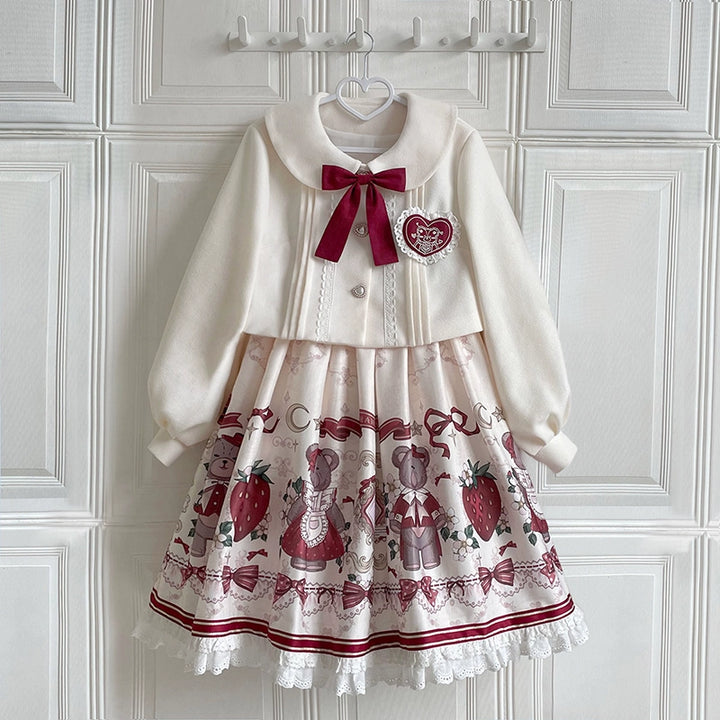 Your Princess~Winter Gift~Kawaii Lolita JSK and Coat Set cape coat S 