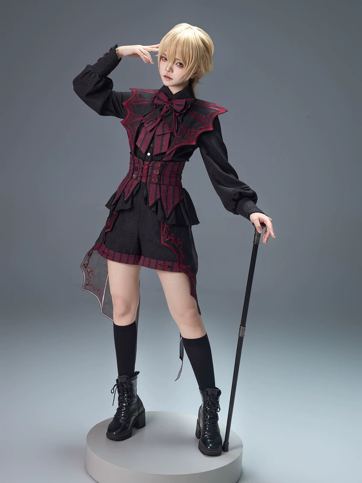 Devil's Convention - Ouji Lolita Prince Outfit Set, Bat Trailing 45744:860955