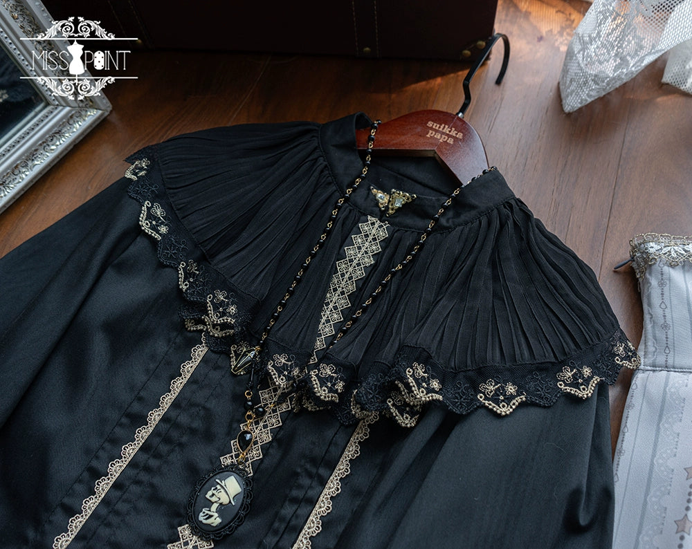 (BFM)Miss Point~Demon Hunting Notes~Elegant Lolita Blouse Ruffled Collar 33612:433920