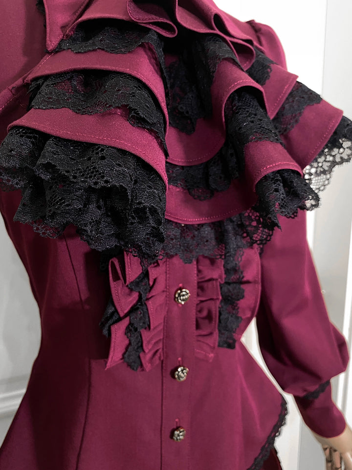 Little Dipper~Tiered Gothic Lolita Jabot Lace Jabot   