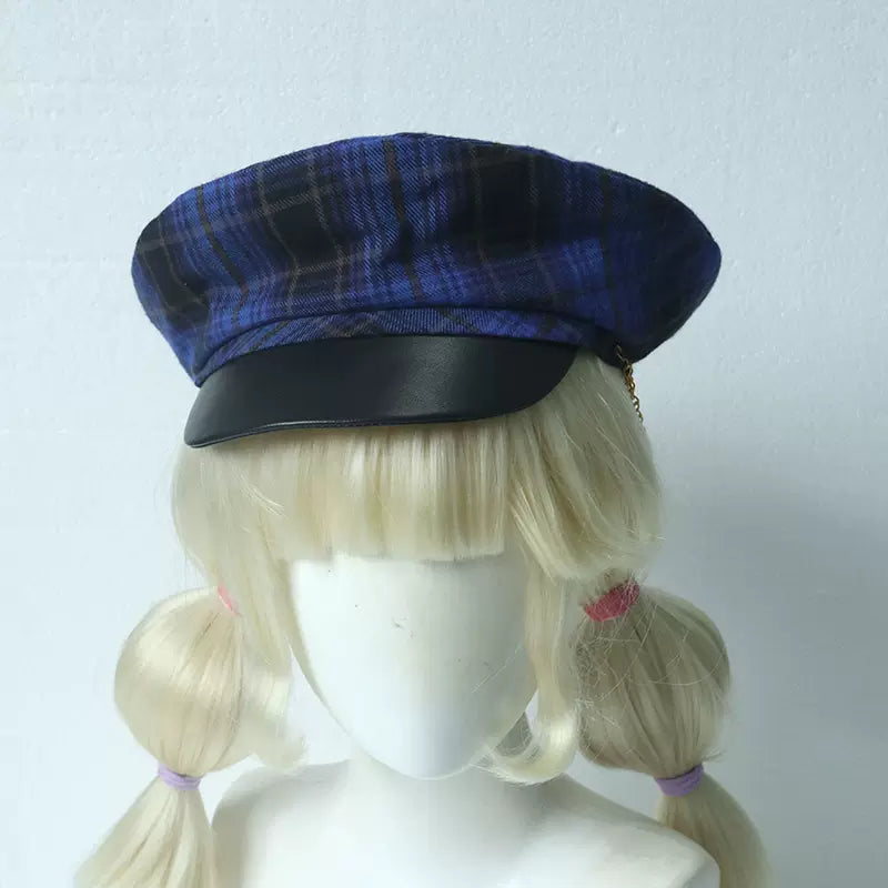 Forest Fluorescent Carps - Queen's Chess - Ouji Lolita Prince Outfit Lolita Cape Shirt Shorts Set S Blue Hat