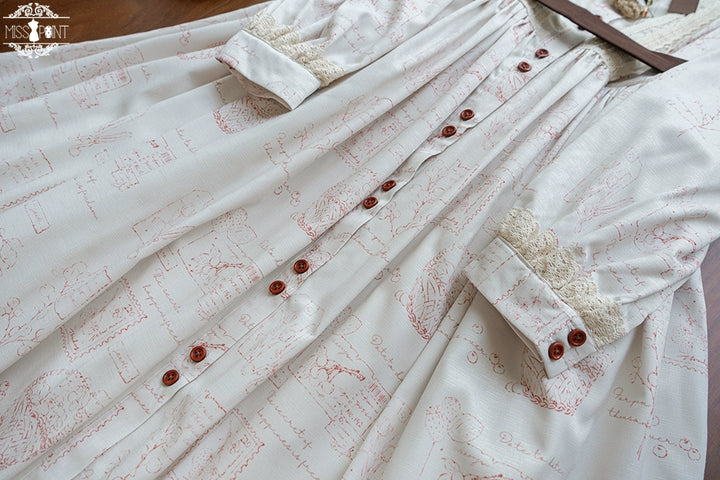 (Buyforme)Miss Point~Forest Lolita Lantern Sleeve OP Casual Dress 29482:341872