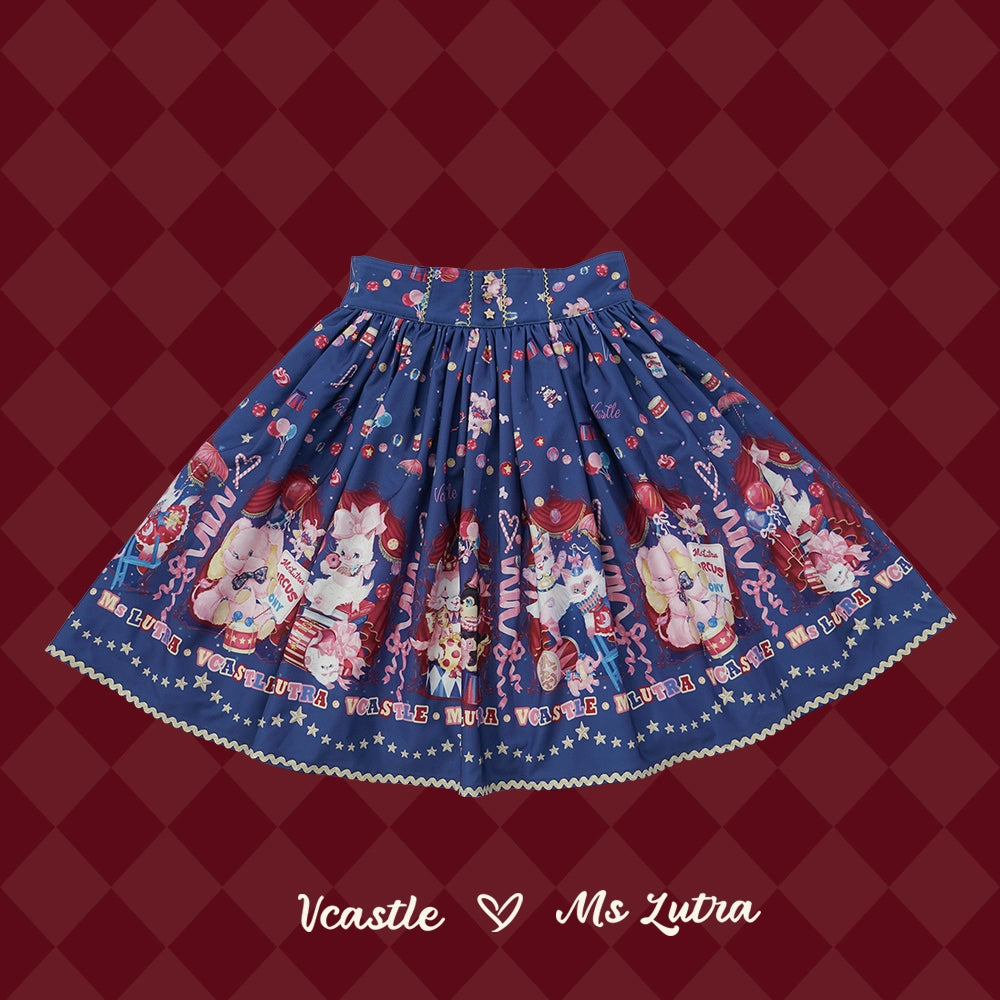 Vcastle~IP Collab Sweet Lolita Salopette and SK Size S dark blue SK only