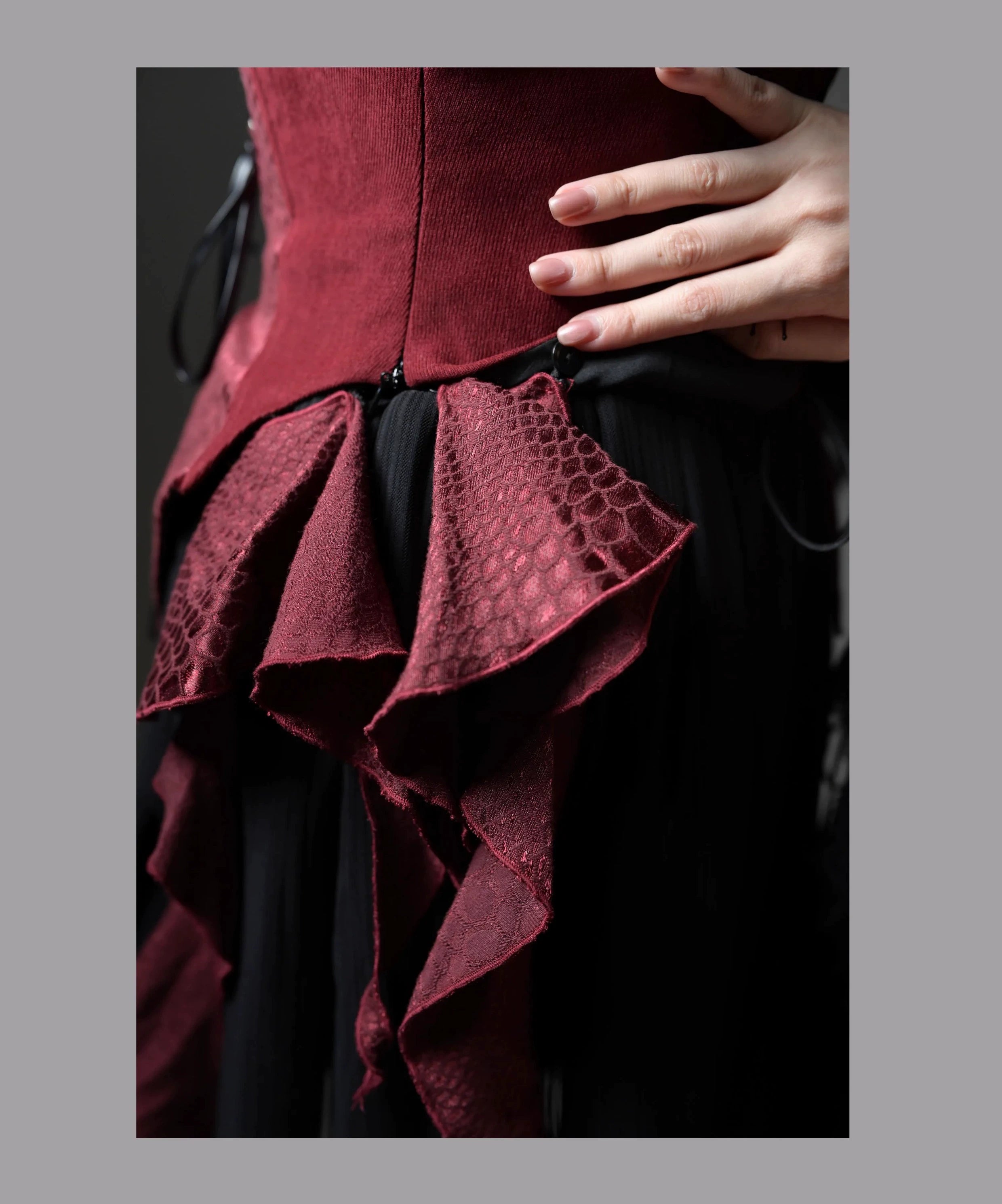Wuyuzhe~Dragoon Knight 3.0 Version~Western Fantasy Style Lolita Irregular Skirt Set Lolita Vest 40186:651136