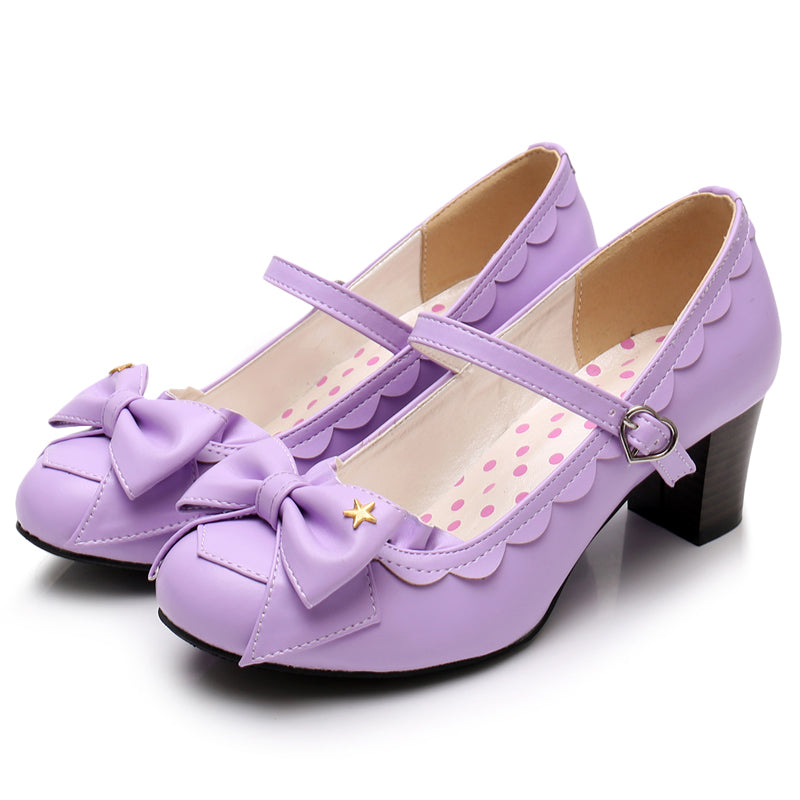 Sosic~Ode to Luan~Sweet Lolita High Heel Bow Shoes   