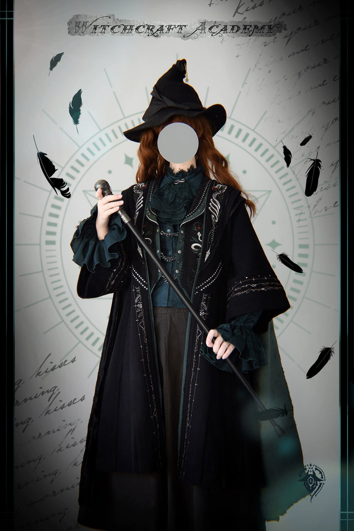 Arca et Ovis~Magic Academy G~Ouji Lolita Overcoat Embroidered Gothic Prince Long Coat