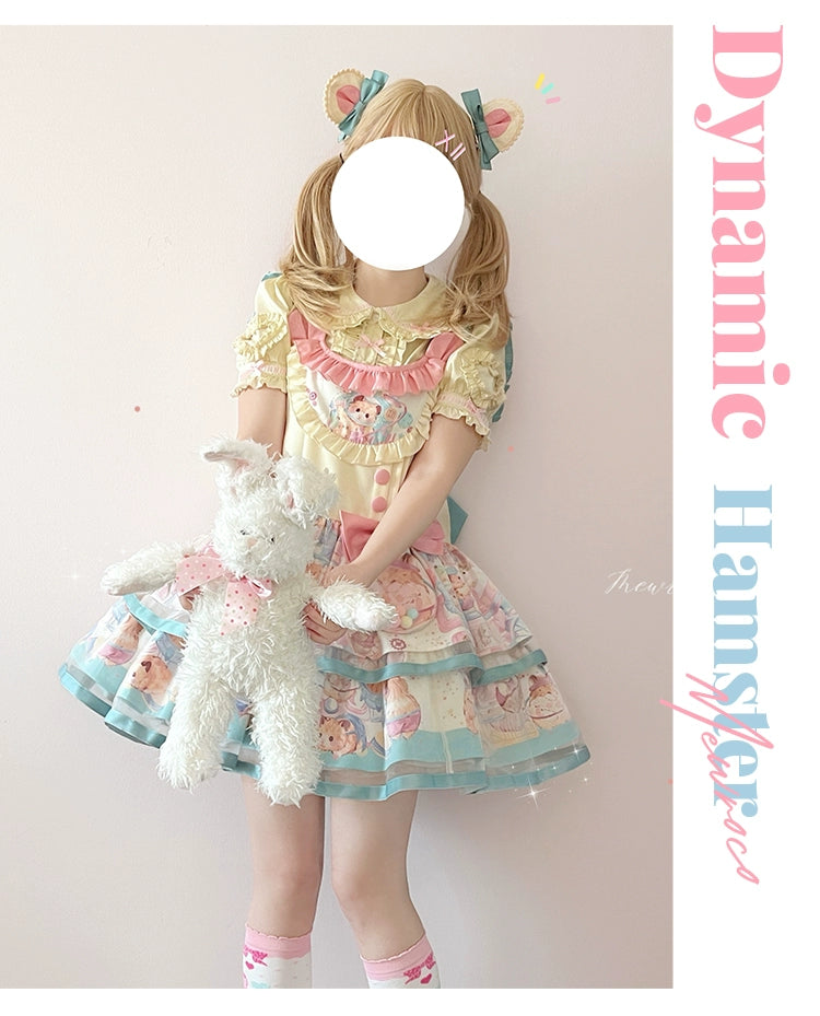 Mewroco~Sweet Lolita Dress Suit Salopette and Hoodied OP