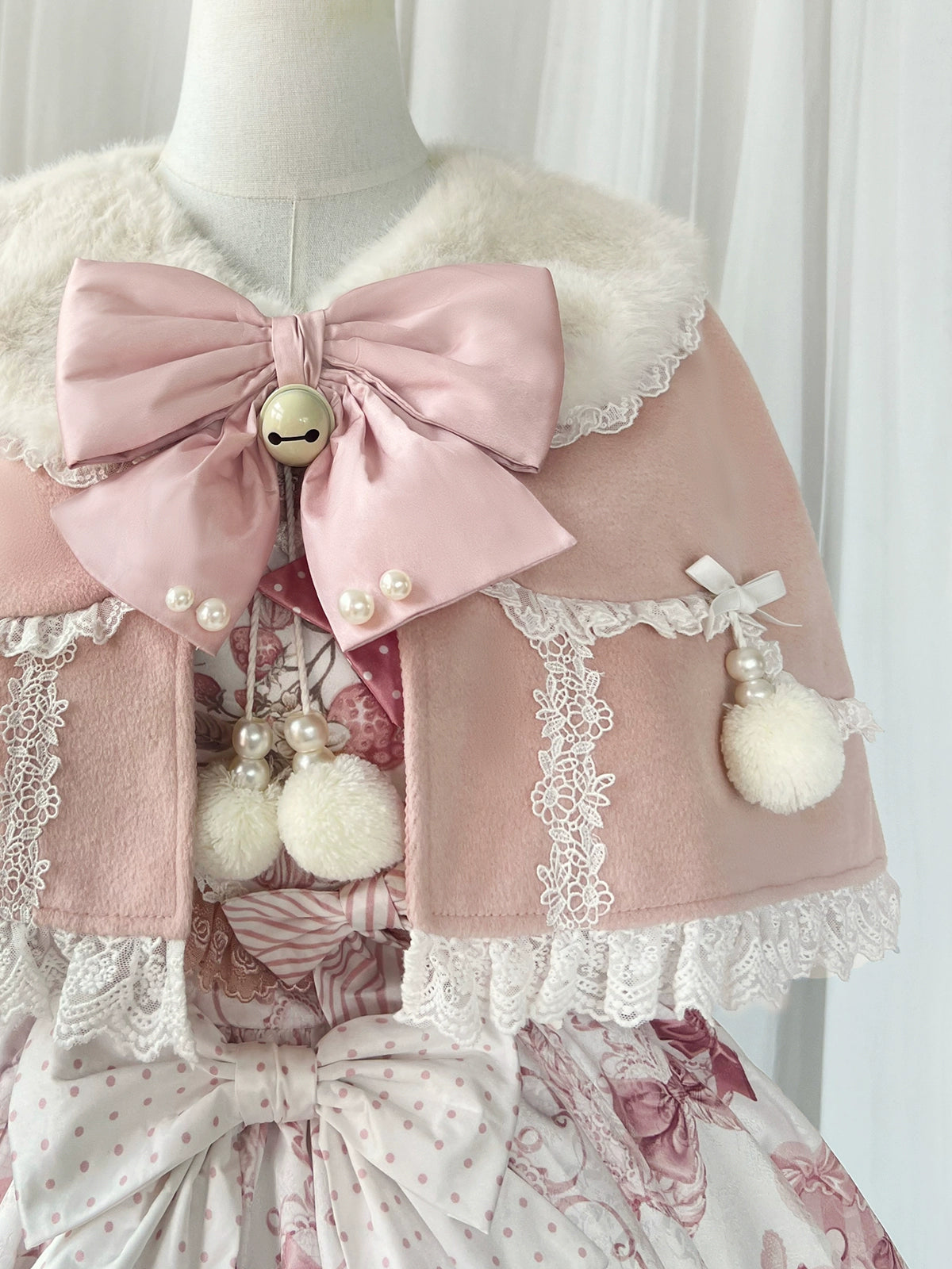 Matutu - Dessert Catlets - Sweet Lolita JSK, Strawberry And Cat Prints