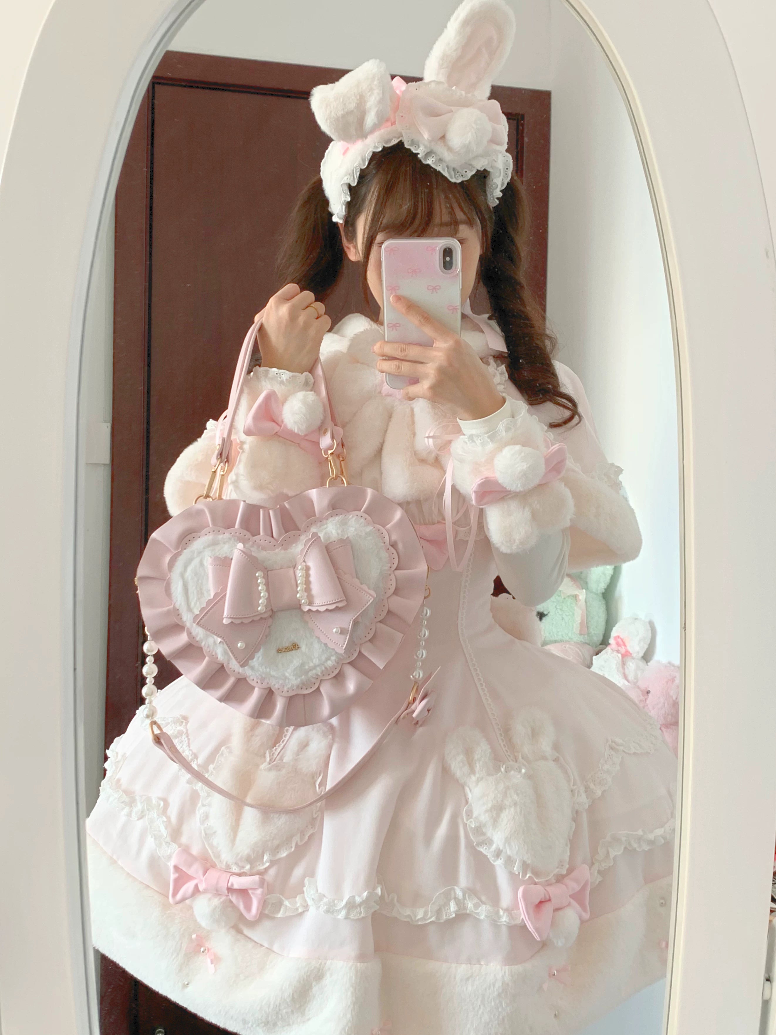 Small Gift Box - Sweet Lolita Heart Handbag, Bow Accent 44535:811705