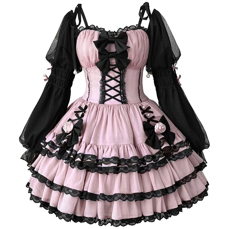 Your Princess~Sweet Lolita OP Dress Palace Girls Princess Sleeve Dress   