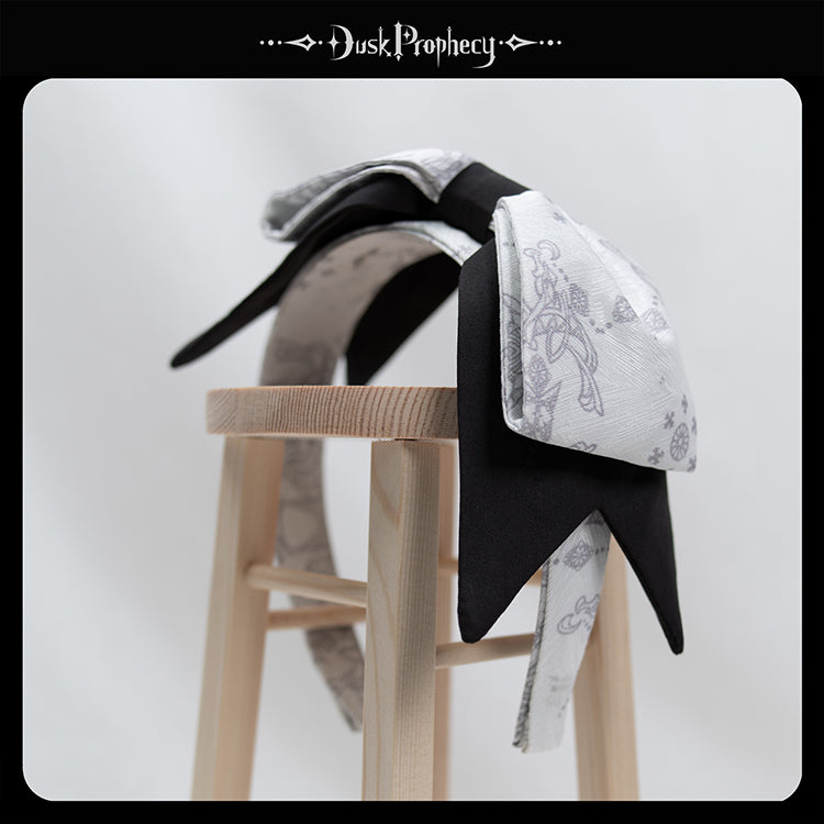 DuskProphecy - Coccyx - Elegant Lolita Hair Accessories Set Multicolors white KC