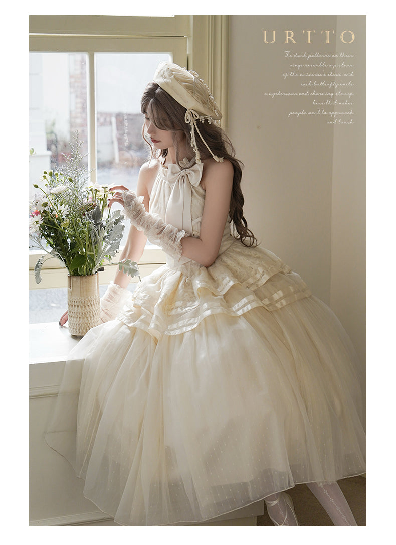 Urtto - Moonlight Dance - Elegant Lolita Halter-neck JSK Dress in Ballet Style 42588:746502